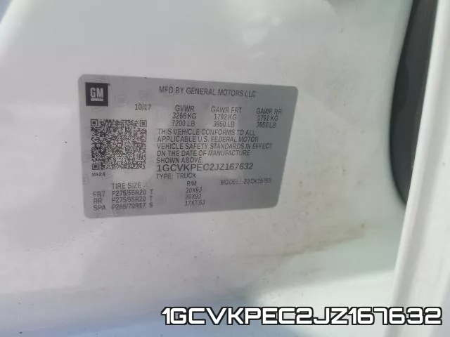 1GCVKPEC2JZ167632 фото 2