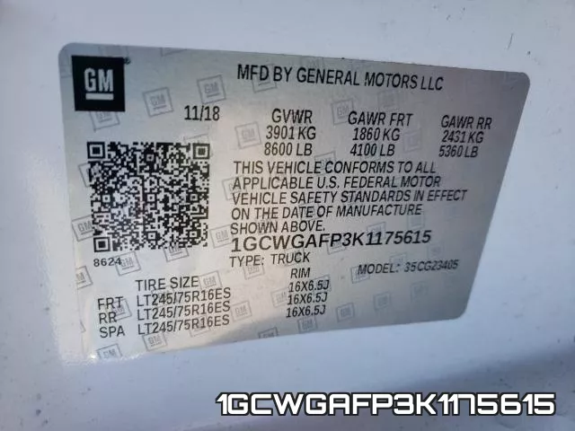 1GCWGAFP3K1175615 фото 2