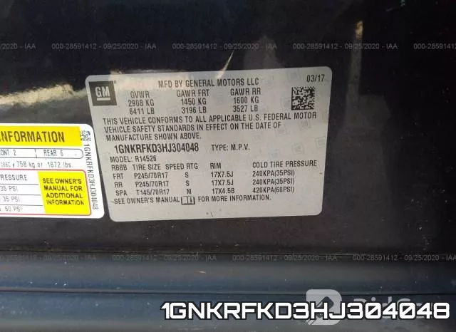 1GNKRFKD3HJ304048 фото 8