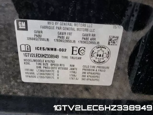 1GTV2LEC6HZ338949 фото 2