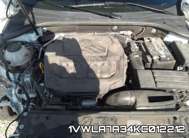 1VWLA7A34KC012212 фото 2