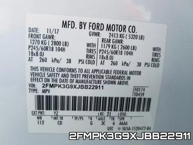 2FMPK3G9XJBB22911 фото 2