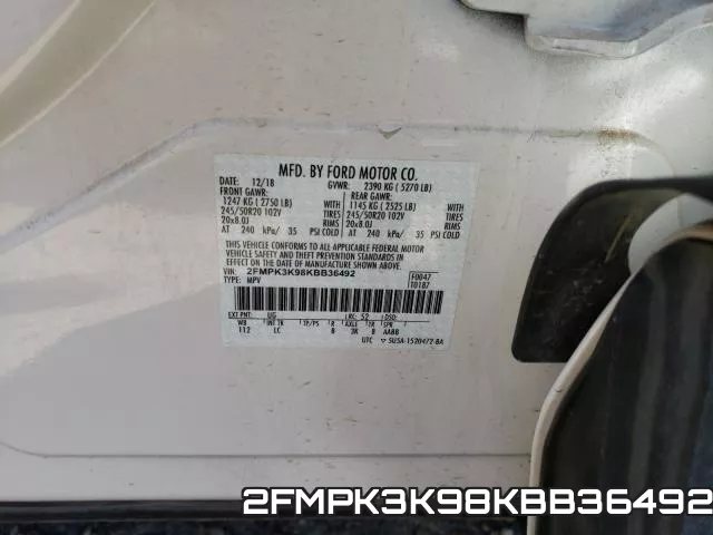 2FMPK3K98KBB36492 фото 2