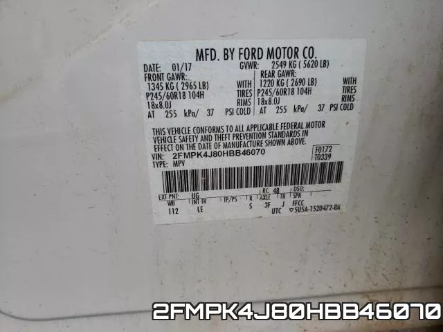 2FMPK4J80HBB46070 фото 2