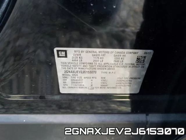 2GNAXJEV2J6153070 фото 2
