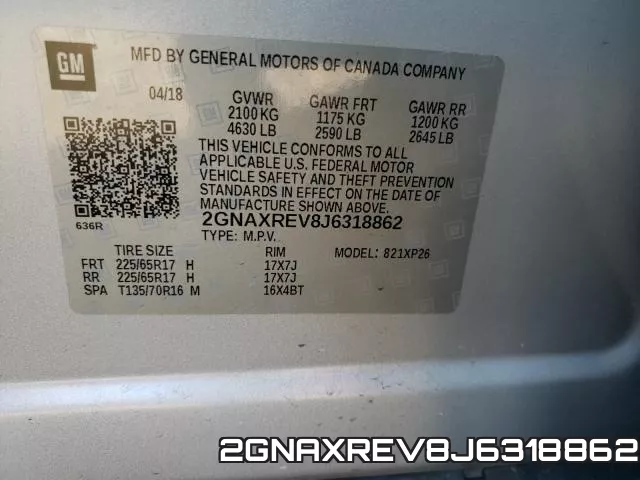 2GNAXREV8J6318862 фото 2