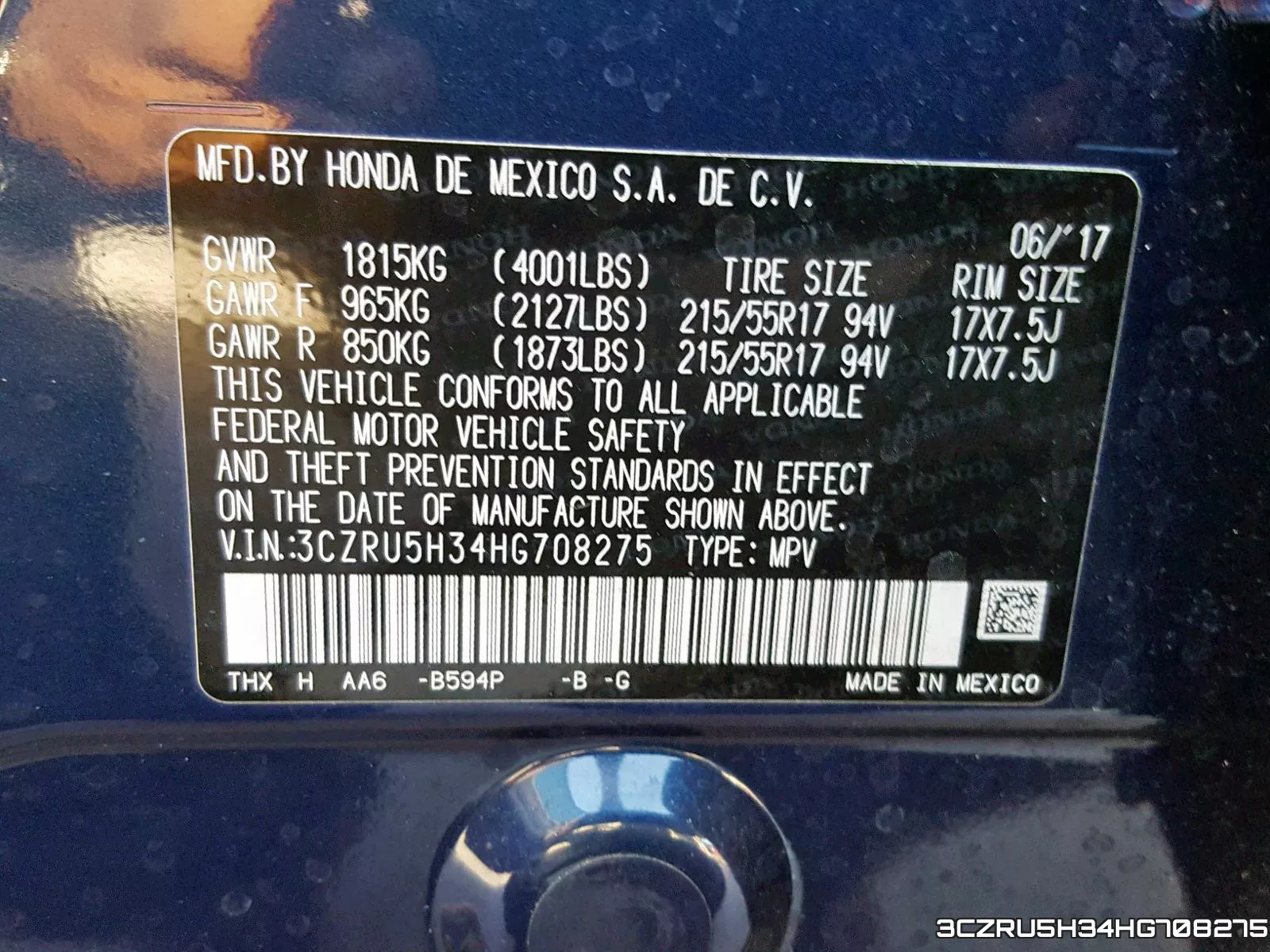 3CZRU5H34HG708275 фото 2