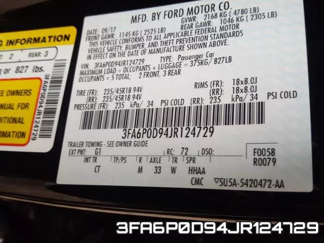 3FA6P0D94JR124729 фото 2