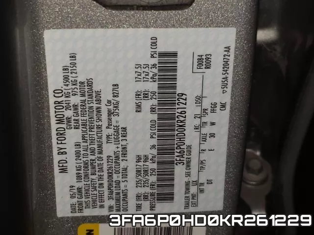 3FA6P0HD0KR261229 фото 2