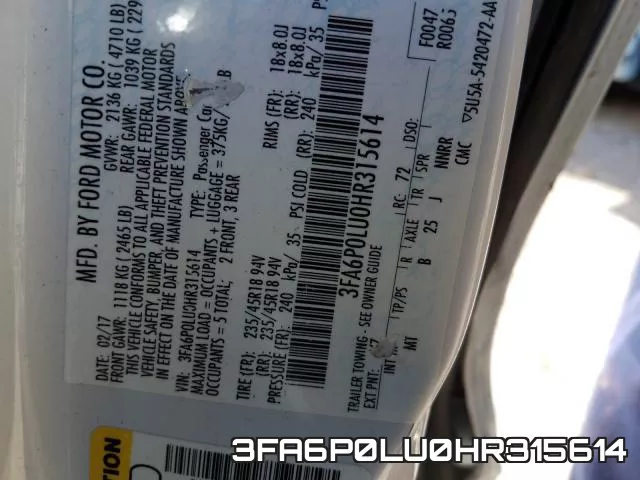 3FA6P0LU0HR315614 фото 2
