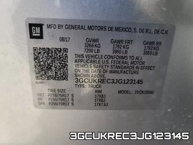 3GCUKREC3JG123145 фото 2