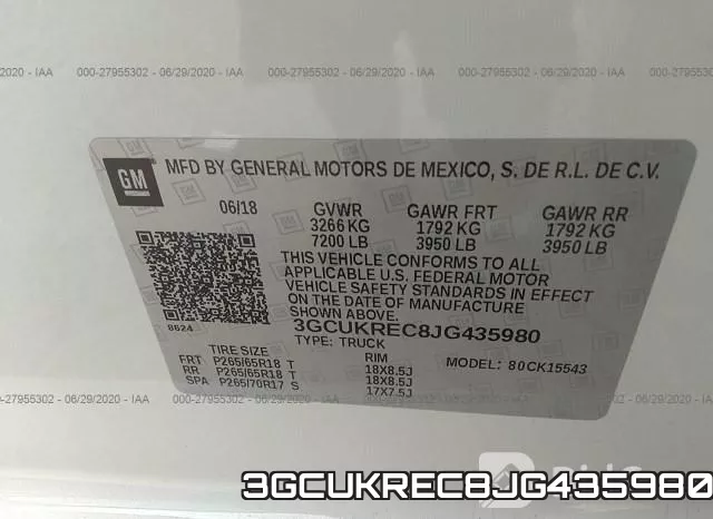 3GCUKREC8JG435980 фото 10