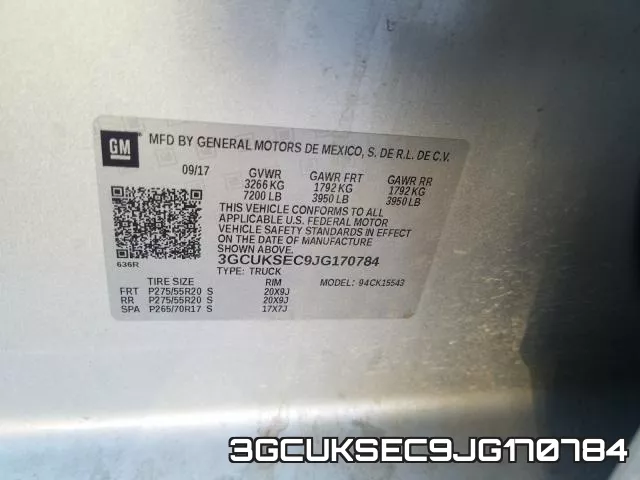 3GCUKSEC9JG170784 фото 2