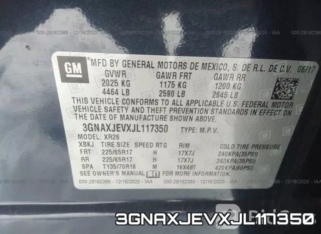 3GNAXJEVXJL117350 фото 9