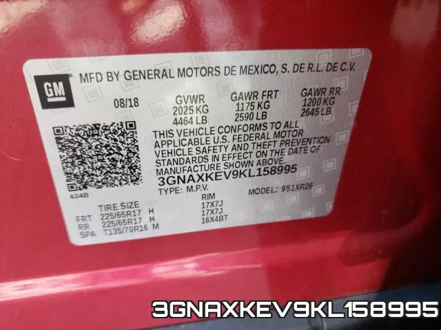 3GNAXKEV9KL158995 фото 2