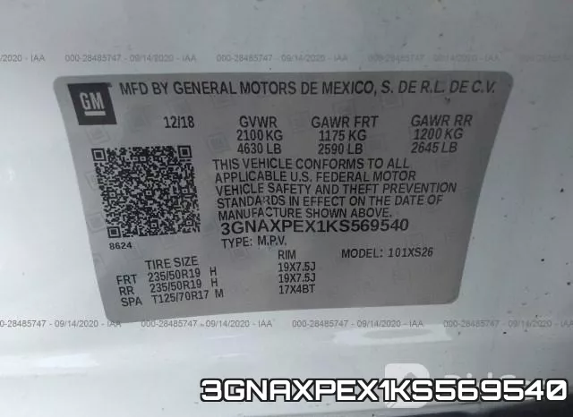 3GNAXPEX1KS569540 фото 8