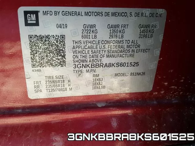 3GNKBBRA8KS601525 фото 2
