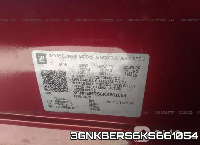 3GNKBERS6KS661054 фото 10
