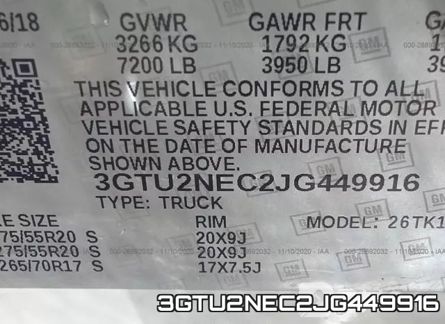 3GTU2NEC2JG449916 фото 10
