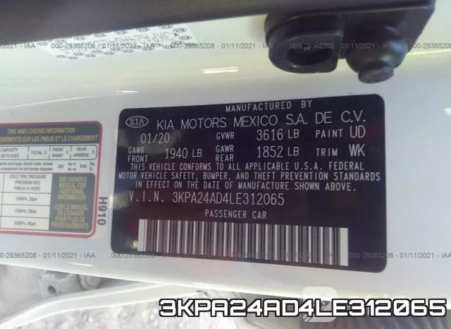 3KPA24AD4LE312065 фото 10
