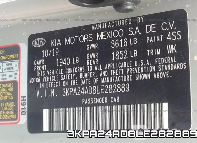 3KPA24AD8LE282889 фото 9