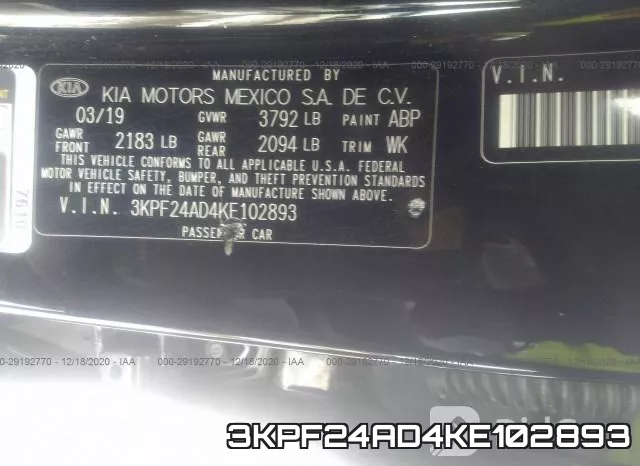 3KPF24AD4KE102893 фото 10