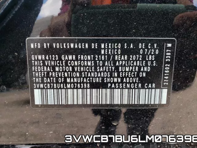 3VWCB7BU6LM076398 фото 2