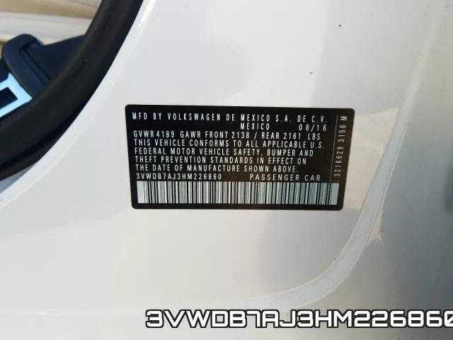 3VWDB7AJ3HM226860 фото 2