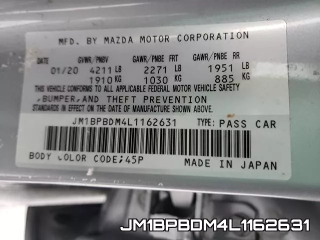 JM1BPBDM4L1162631 фото 2