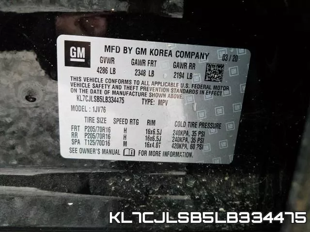 KL7CJLSB5LB334475 фото 2