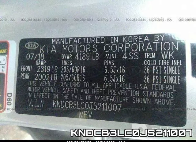 KNDCB3LC0J5211007 фото 9