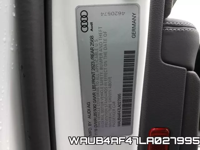 WAUB4AF47LA027995 фото 2