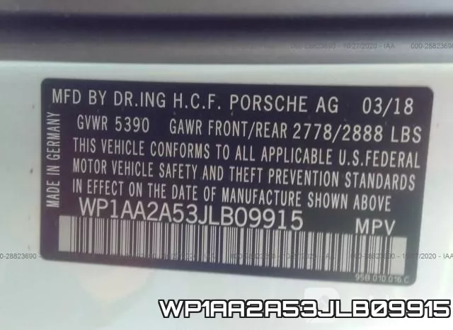 WP1AA2A53JLB09915 фото 9