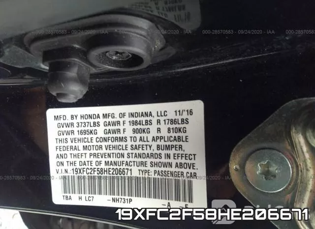 19XFC2F58HE206671 фото 10