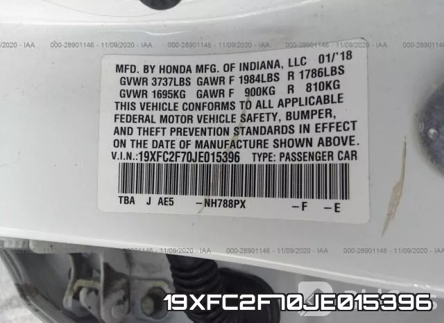 19XFC2F70JE015396 фото 10