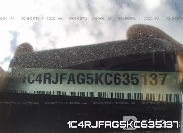 1C4RJFAG5KC635137 фото 8