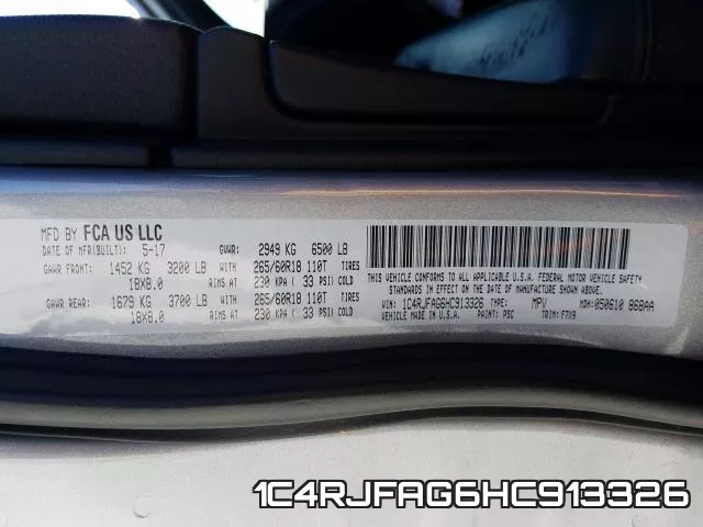 1C4RJFAG6HC913326 фото 2