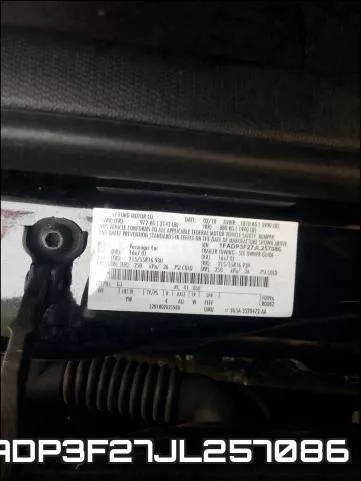 1FADP3F27JL257086 фото 2