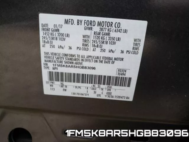 1FM5K8AR5HGB83096 фото 2