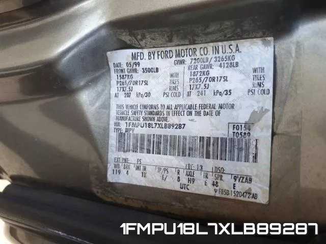 1FMPU18L7XLB89287 фото 2