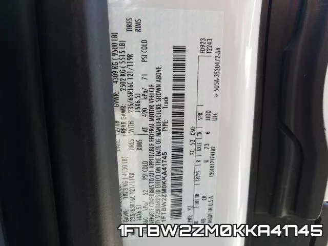 1FTBW2ZM0KKA41745 фото 2