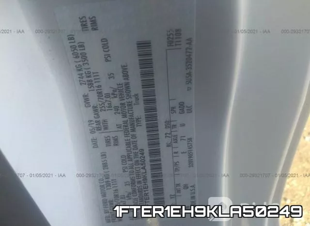 1FTER1EH9KLA50249 фото 10