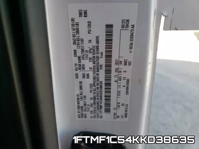 1FTMF1C54KKD38635 фото 2