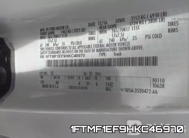 1FTMF1EF9HKC46970 фото 10