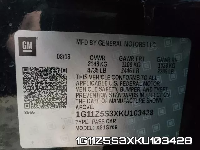 1G11Z5S3XKU103428 фото 2