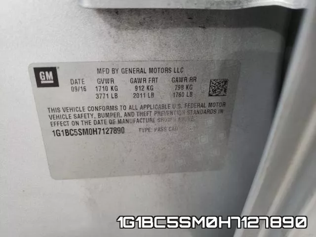 1G1BC5SM0H7127890 фото 2