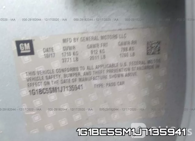 1G1BC5SM1J7135941 фото 8