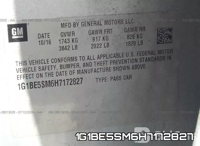 1G1BE5SM6H7172827 фото 10