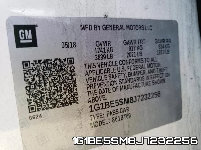 1G1BE5SM8J7232256 фото 2