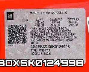 1G1FB3DX5K0124998 фото 2
